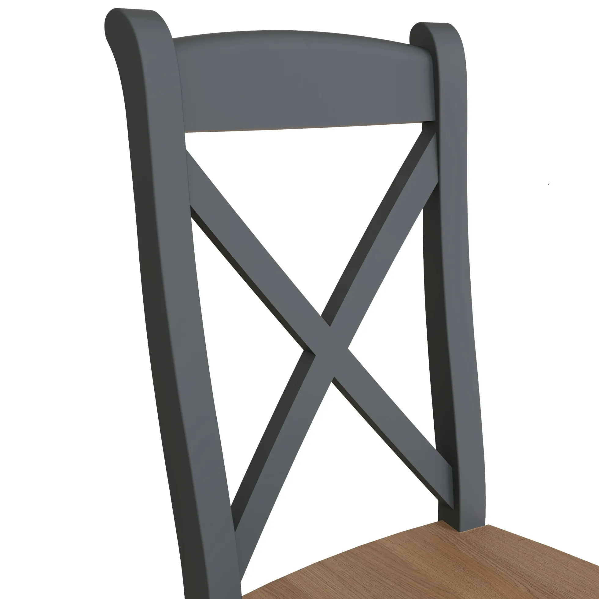 Chaise en bois avec dossier croisé finition charbon (lot de 2) COVENTRY