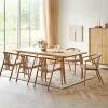 Chaise en bois clair à dossier arrondi (lot de 2) AMSTERDAM