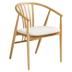 Chaise en bois clair à dossier arrondi (lot de 2) AMSTERDAM