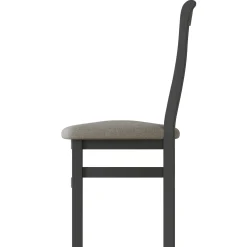 Chaise en bois et tissu avec dossier croisé finition charbon (lot de 2) COVENTRY