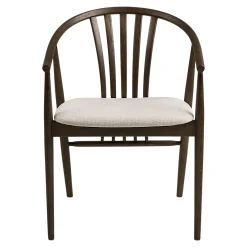 Chaise en bois foncé à dossier arrondi (lot de 2) AMSTERDAM