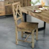 Chaise en bois recyclé BRISBANE (lot de 2)