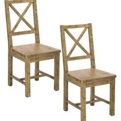 Chaise en bois recyclé BRISBANE (lot de 2)