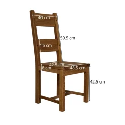 Chaise en chêne massif FJORD (lot de 2)