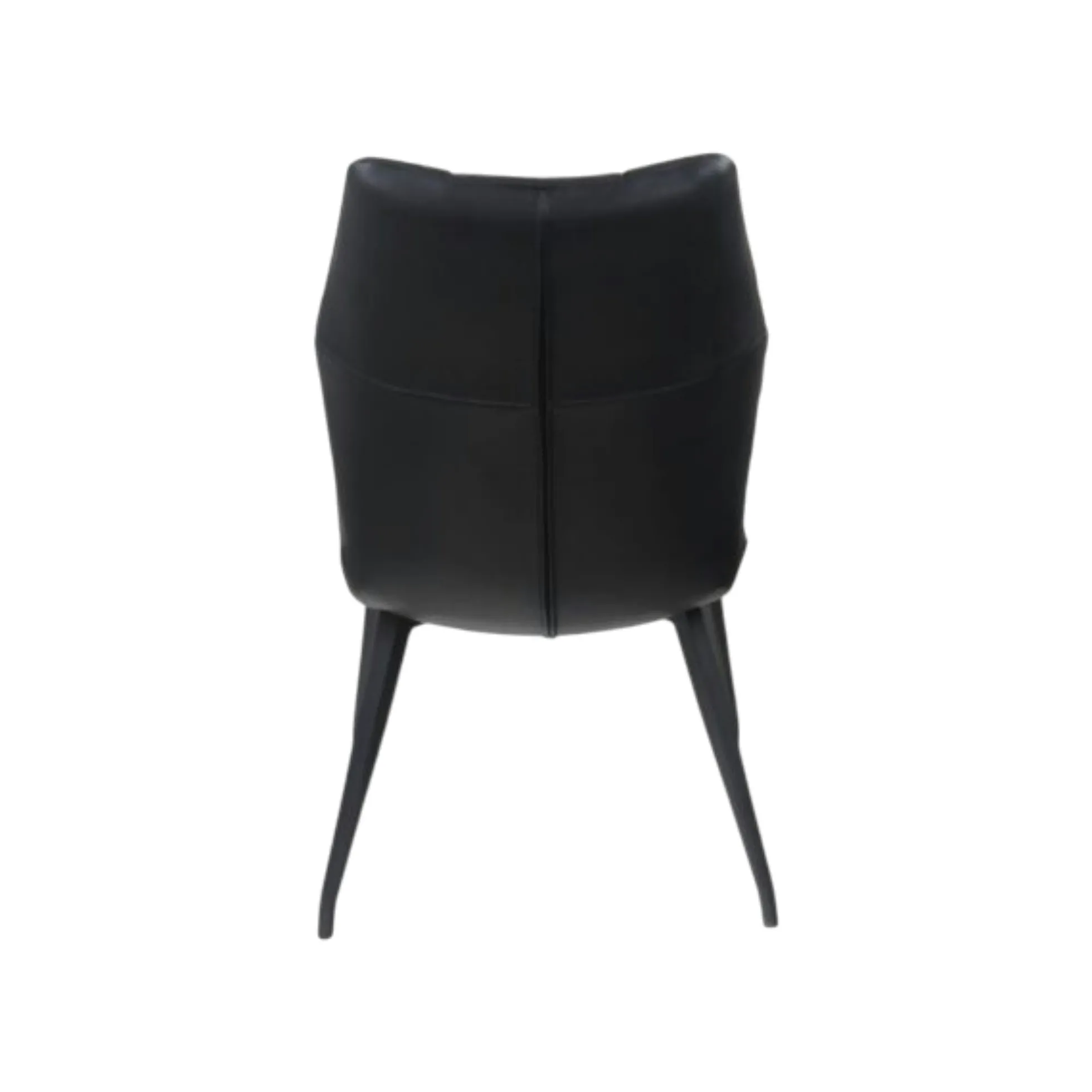 Chaise en cuir noir design damier (lot de 2) LOMBARDIE