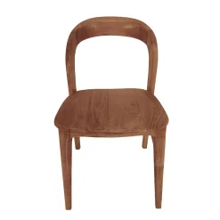 Chaise en teck massif à dossier arrondi (lot de 2) DEPOK
