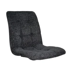 Chaise en tissu anthracite motif damier (lot de 2) LOMBARDIE