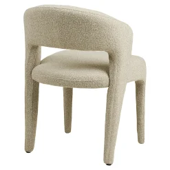 Chaise en tissu bouclette sable (lot de 2) TULSA