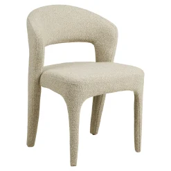 Chaise en tissu bouclette sable (lot de 2) TULSA
