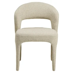 Chaise en tissu bouclette sable (lot de 2) TULSA