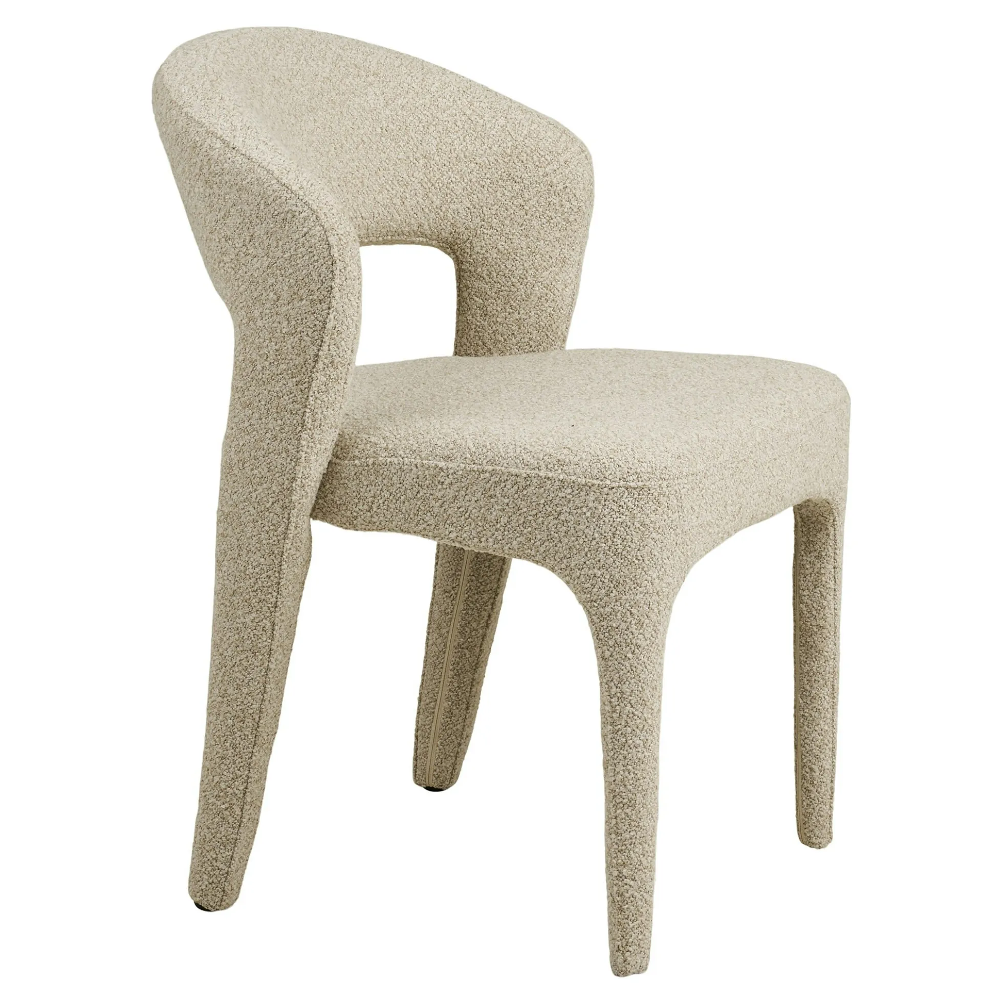 Chaise en tissu bouclette sable (lot de 2) TULSA