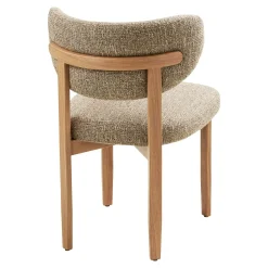 Chaise en tissu brun foncé et bois (lot de 2) MONTREUX