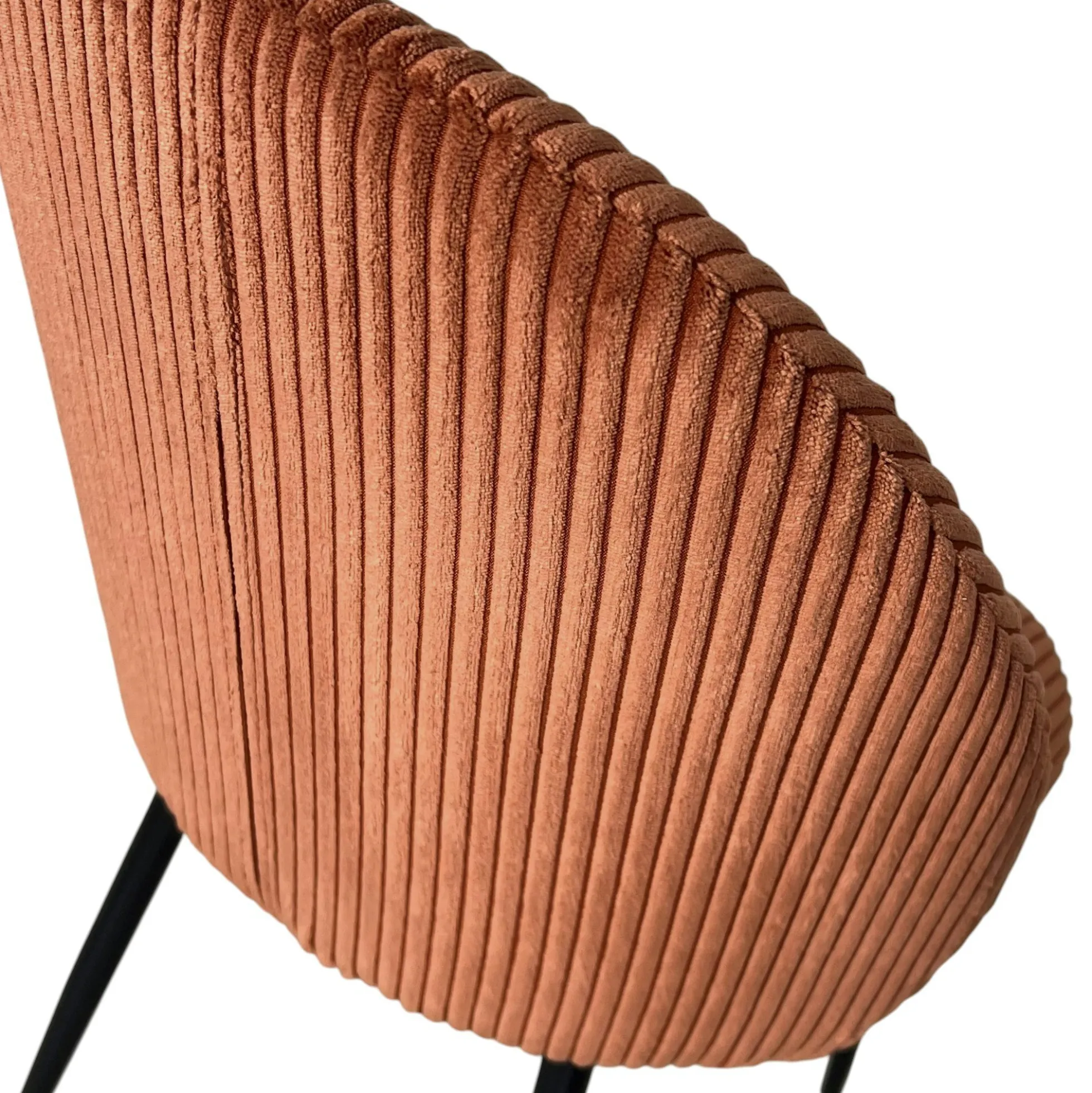 Chaise en tissu côtelé rouille (lot de 2) IENA