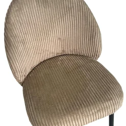 Chaise en tissu côtelé taupe (lot de 2) IENA