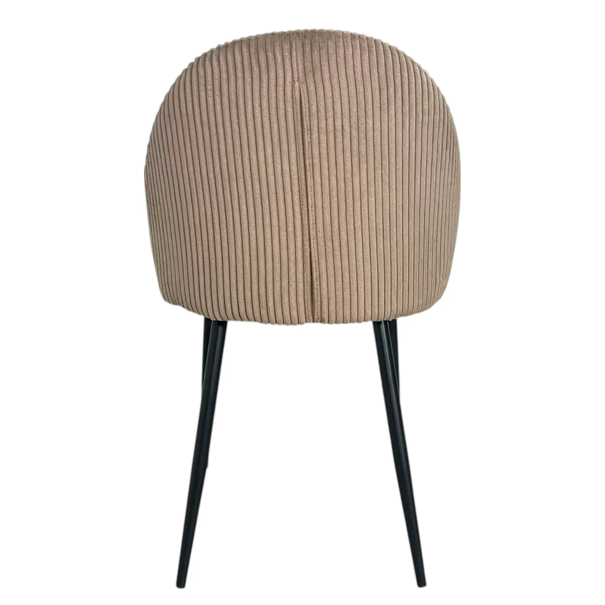 Chaise en tissu côtelé taupe (lot de 2) IENA