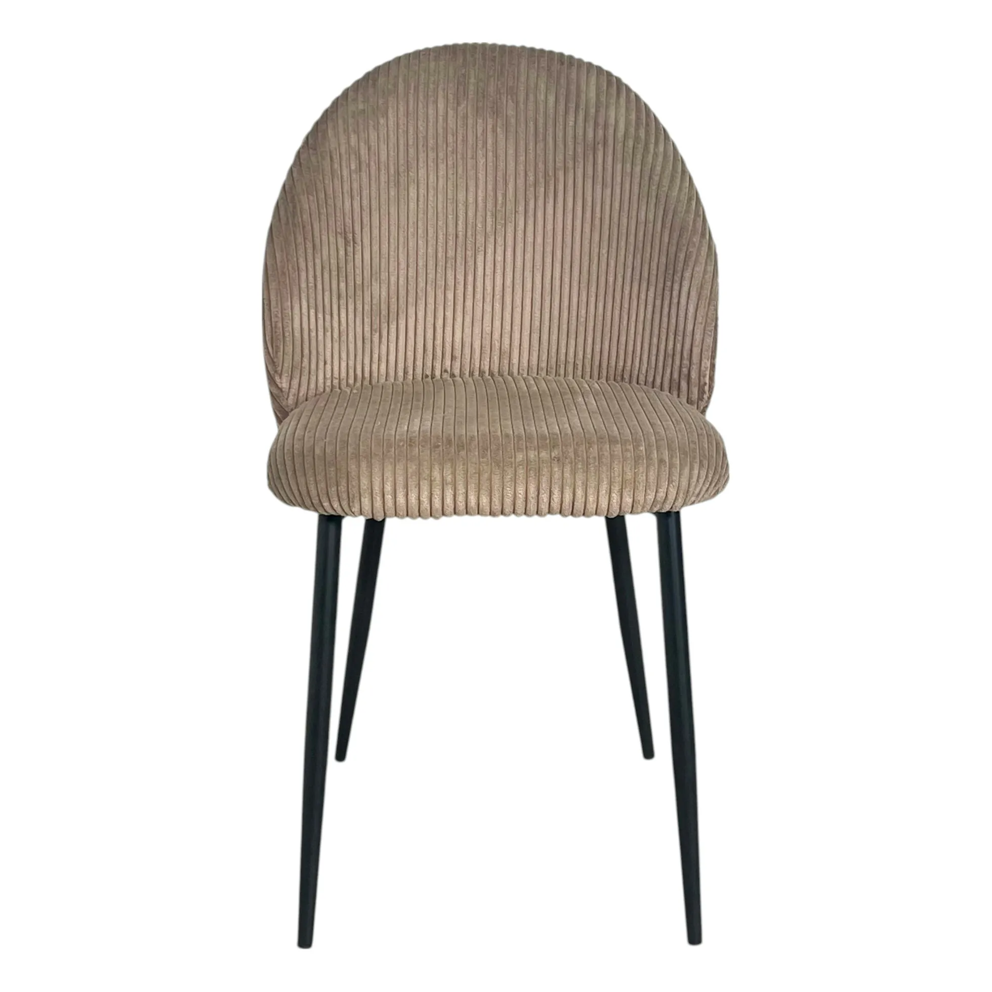 Chaise en tissu côtelé taupe (lot de 2) IENA