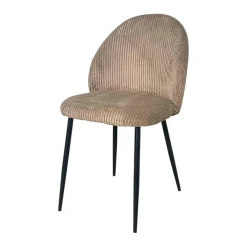 Chaise en tissu côtelé taupe (lot de 2) IENA