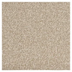 Chaise en tissu polyester sable, structure bois foncé (lot de 2) WINO