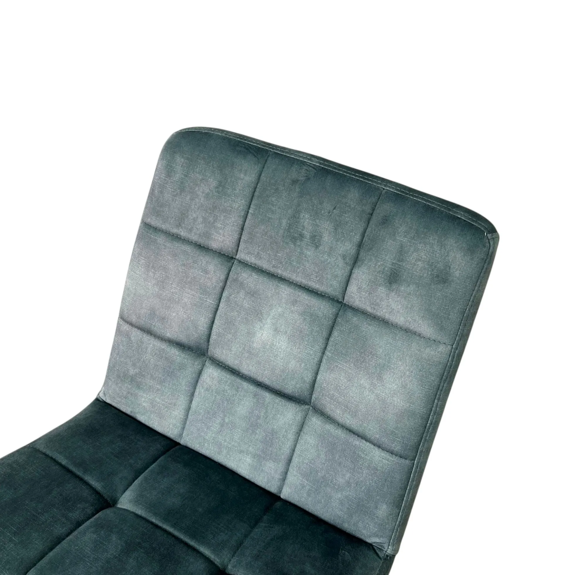 Chaise en velours capitonné bleu pétrole MALMOE (lot de 2)
