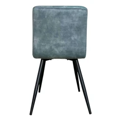 Chaise en velours capitonné bleu pétrole MALMOE (lot de 2)