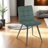 Chaise en velours capitonné vert MALMOE (lot de 2)