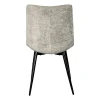 Chaise en velours gris clair motif damier (lot de 2) PALERME