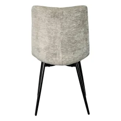 Chaise en velours gris clair motif damier (lot de 2) PALERME