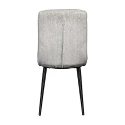Chaise en velours gris à double coussinage (lot de 2) OKA