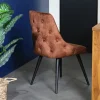 Chaise en velours havane (lot de 2) MALMOE