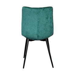 Chaise en velours lagon motif damier (lot de 2) PALERME