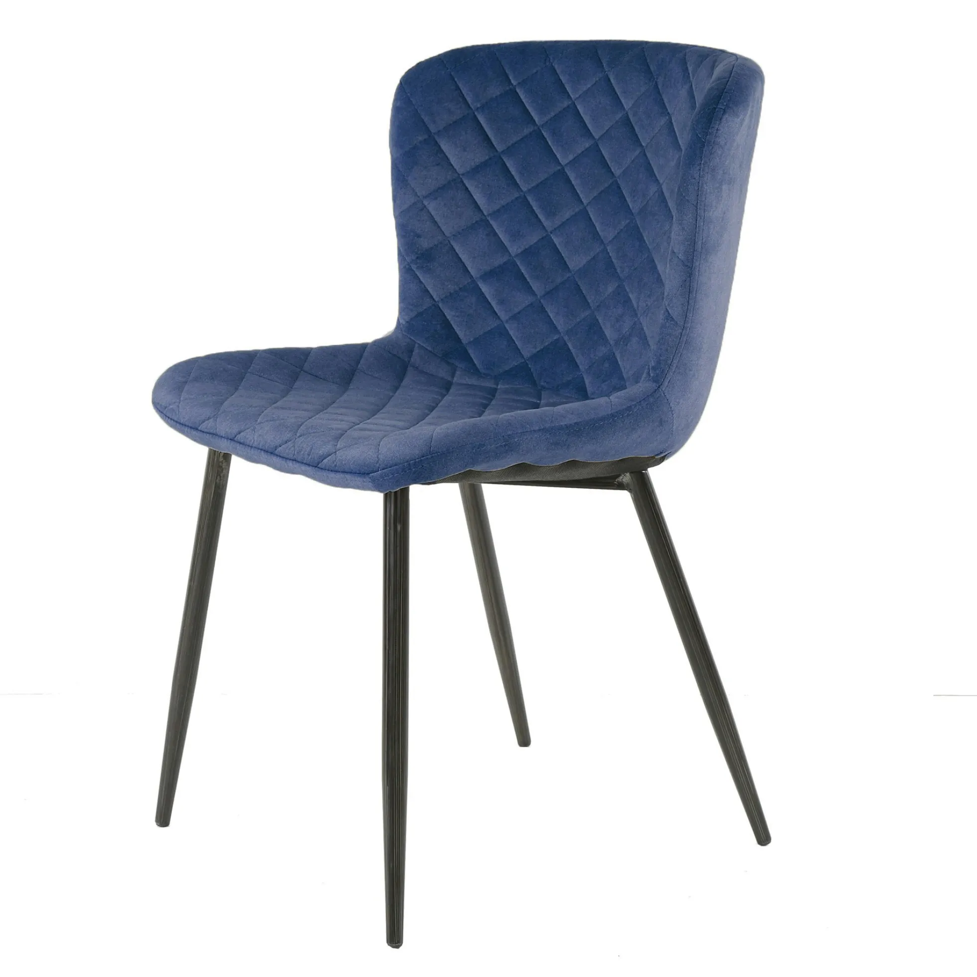 Chaise en velours piqué bleu (lot de 2) MELBOURNE