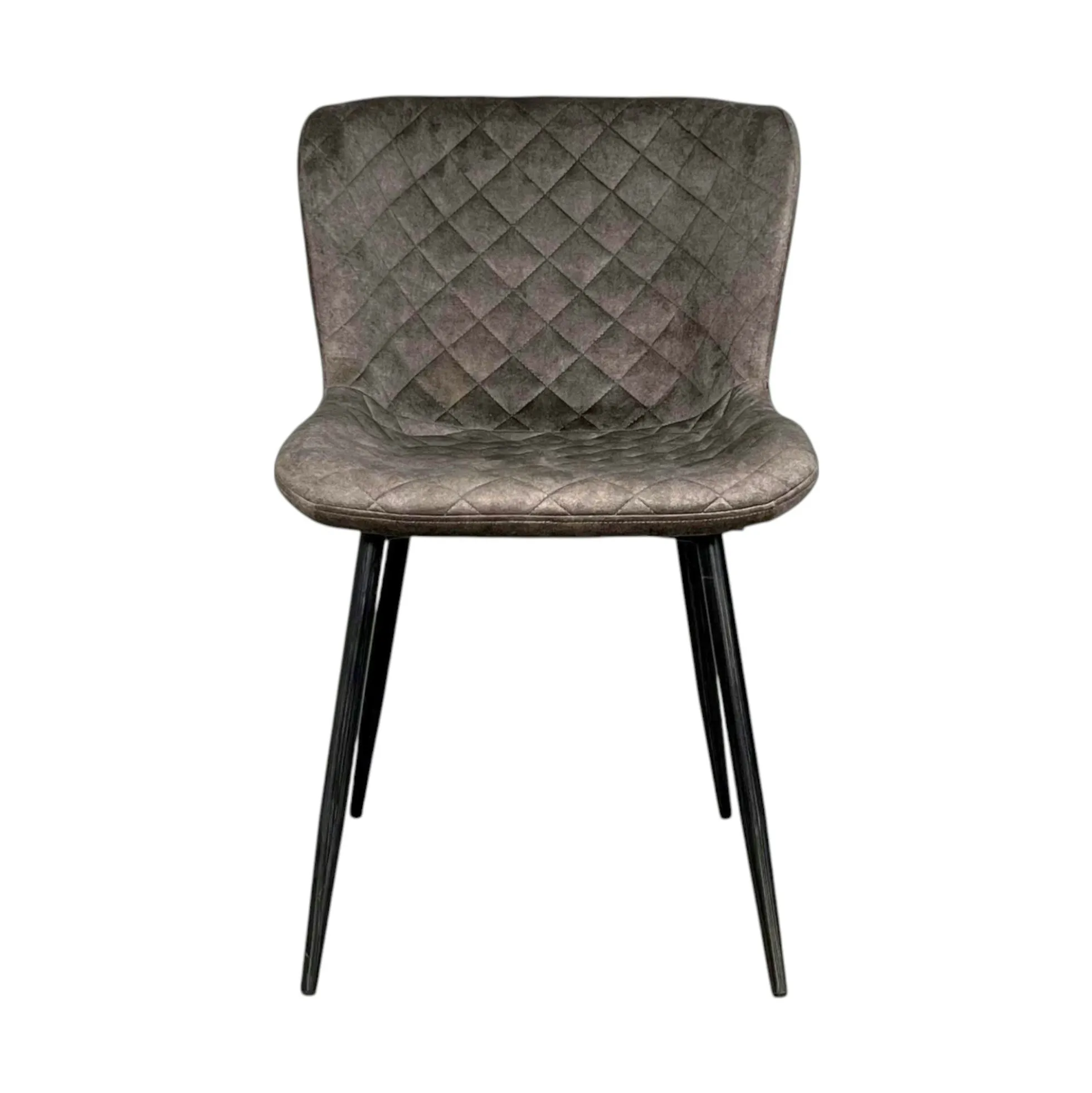 Chaise en velours piqué taupe (lot de 2) MELBOURNE