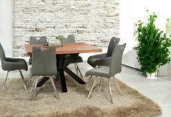 Chaise fauteuil anthracite avec poignée (lot de 2) HELSINKI