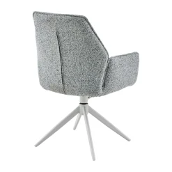 Chaise gris chiné pivotante à accoudoirs (lot de 2) CORTINA