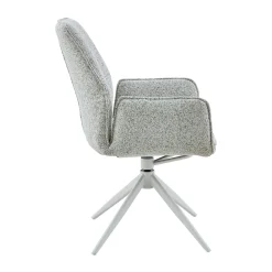 Chaise gris clair chiné pivotante à accoudoirs (lot de 2) CORTINA