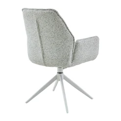Chaise gris clair chiné pivotante à accoudoirs (lot de 2) CORTINA