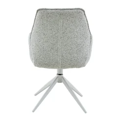 Chaise gris clair chiné pivotante à accoudoirs (lot de 2) CORTINA