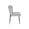Chaise gris clair dos ajouré et passepoil (lot de 2) OKA