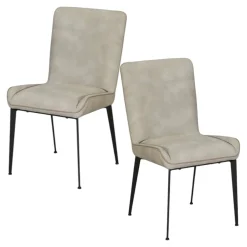 Chaise gris clair, entretien facile (lot de 2) OKA