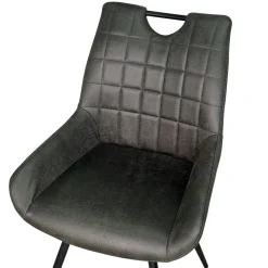Chaise grise effet vieilli à poignée intégrée (lot de 2) MALMOE