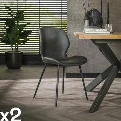 Chaise grise (lot de 2) MELBOURNE