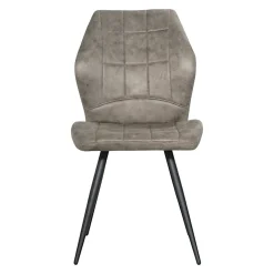 Chaise grise motif damier, (lot de 2) LOMBARDIE