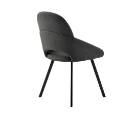 Chaise gris foncé à accoudoirs intégrés (x2) AUREN