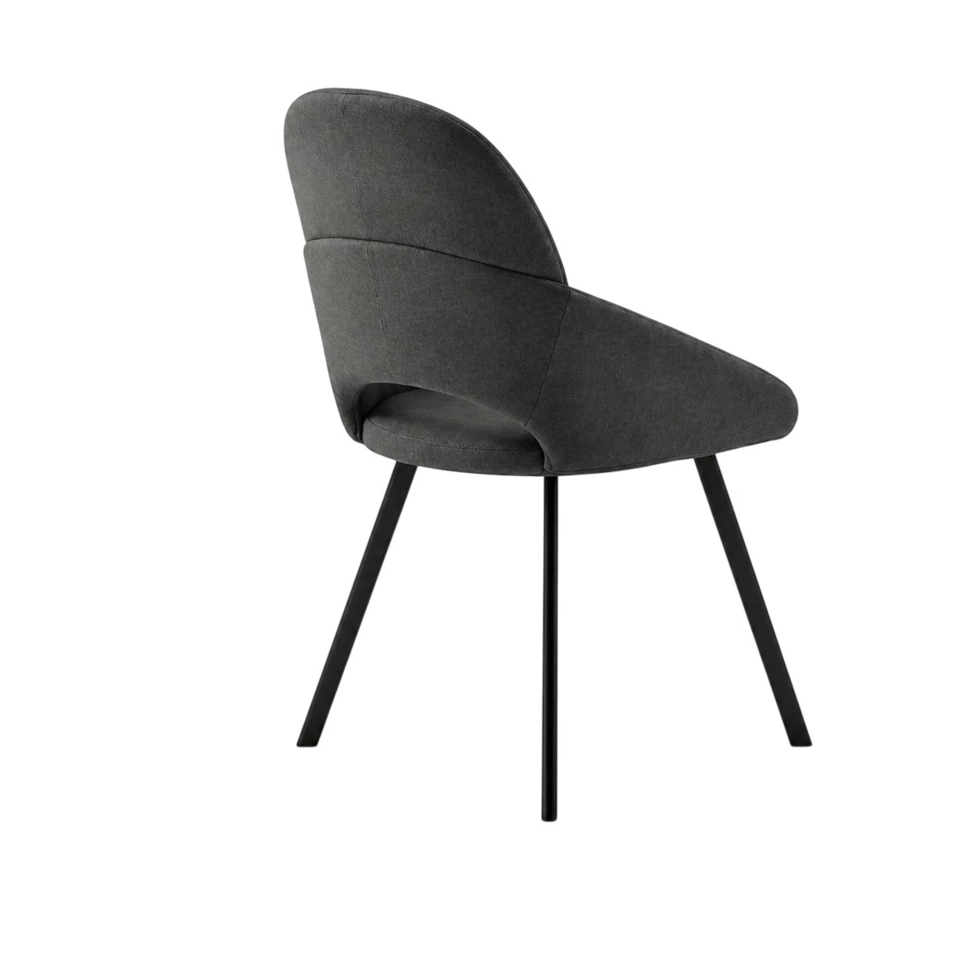 Chaise gris foncé à accoudoirs intégrés (x2) AUREN