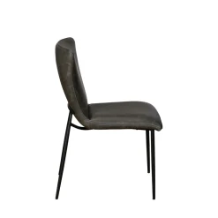 Chaise gris foncé à dossier courbe (lot de 2) OKA