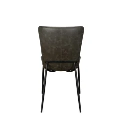 Chaise gris foncé à dossier courbe (lot de 2) OKA