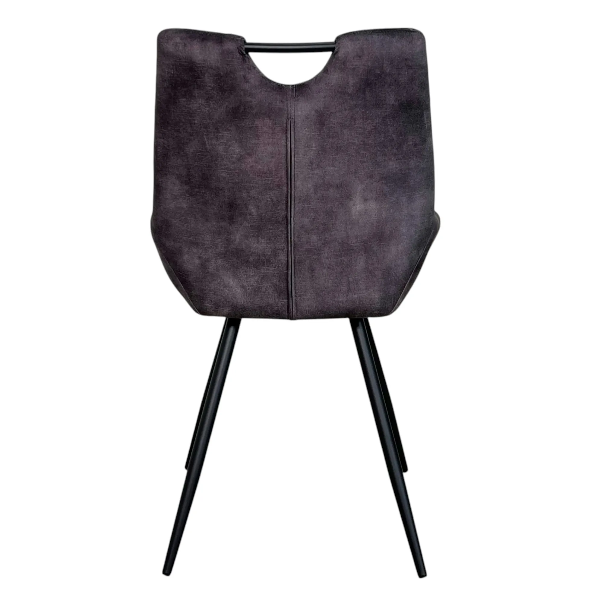Chaise gris sombre avec poignée (lot de 2) MALMOE