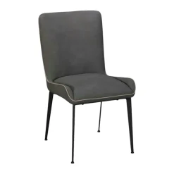 Chaise gris sombre, entretien facile (lot de 2) OKA