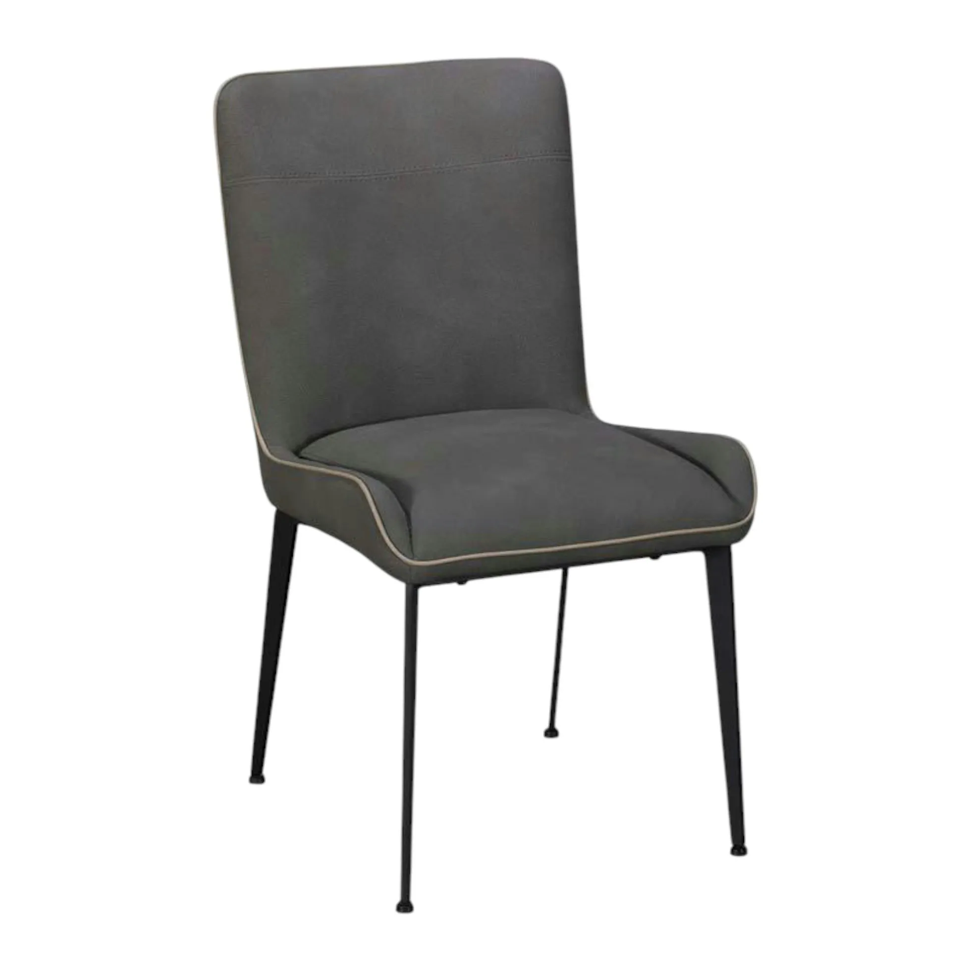 Chaise gris sombre, entretien facile (lot de 2) OKA