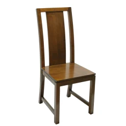 Chaise Hévéa dossier haut 45x52x105cm HELENA
